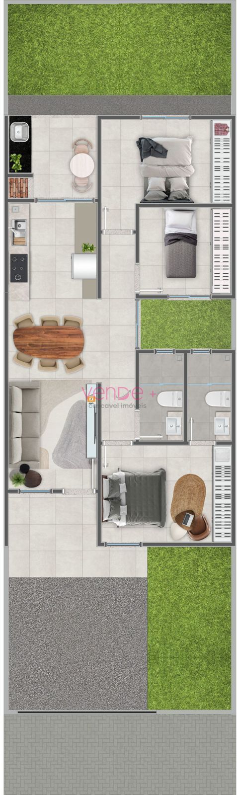 Casa na planta com 03 quartos, sendo uma suíte no Bella Vita - foto 2